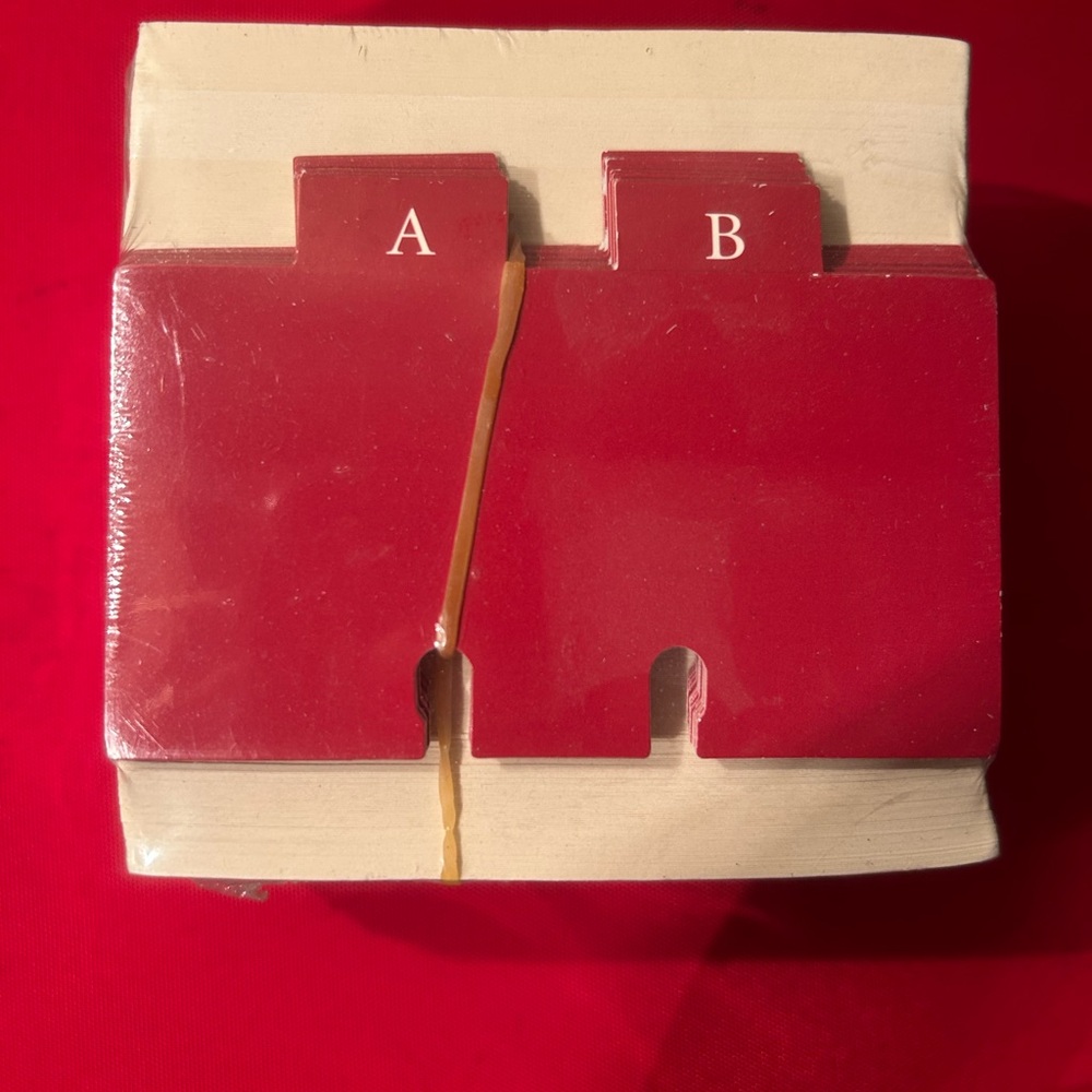 NWT Longaberger address cards & tabs set - fit in the address basket.